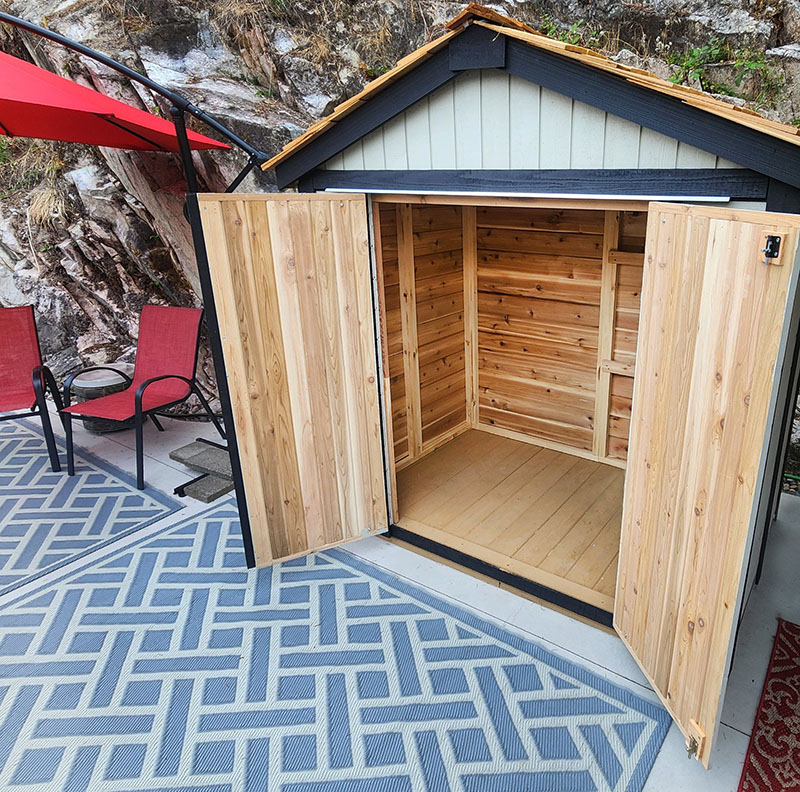 cedar outdoor storage cabinets space master storage
