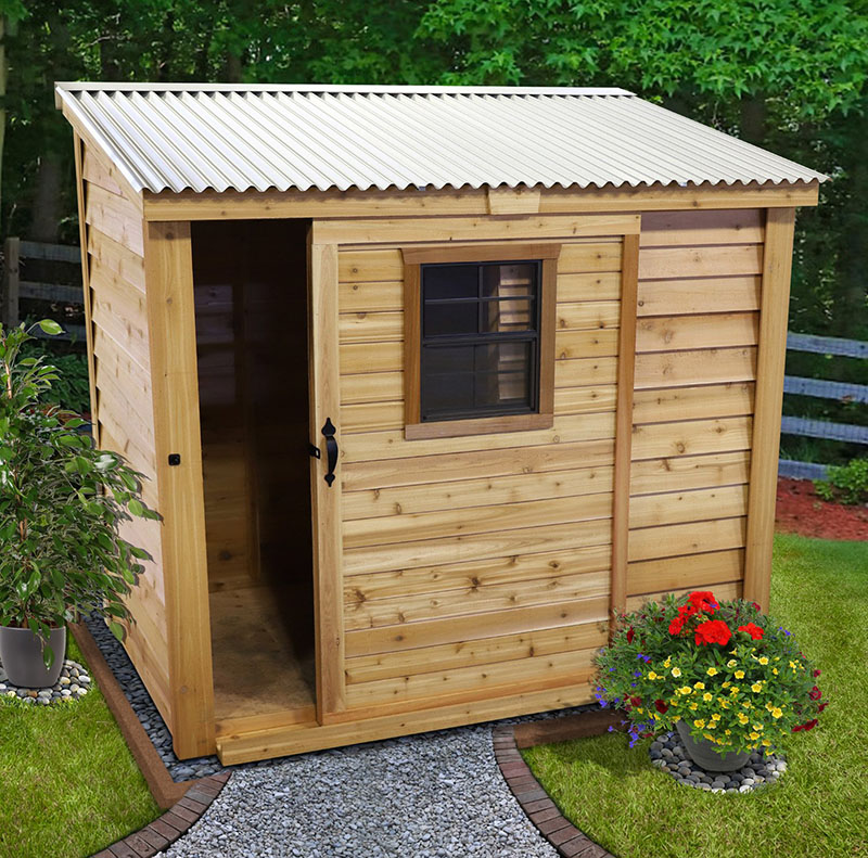 cedar outdoor storage cabinets spacesaver sheds 2